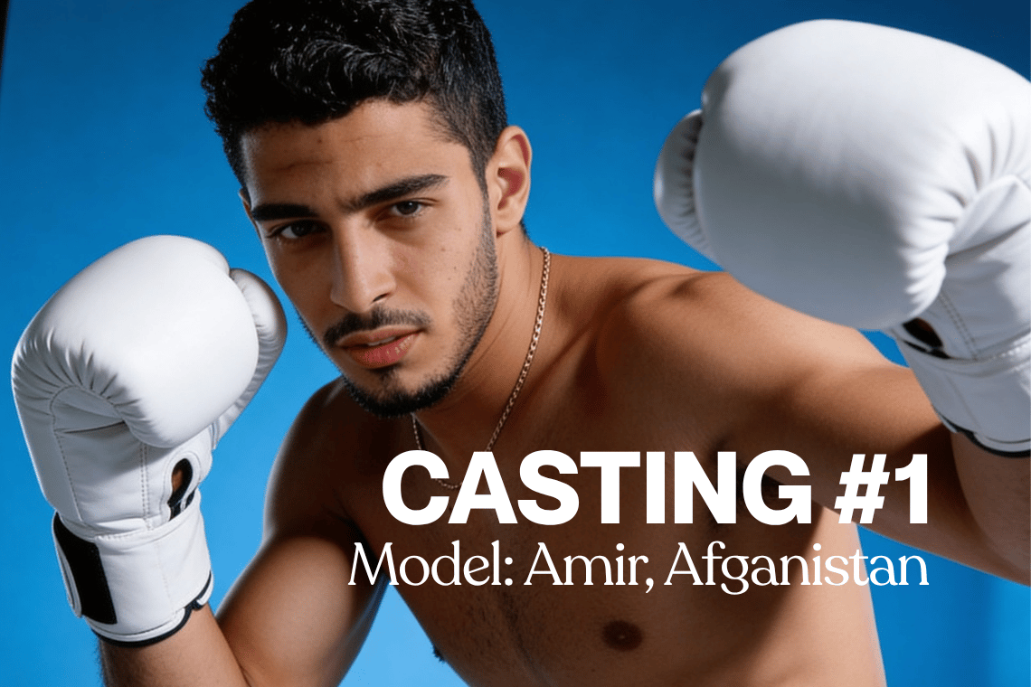 Sexy Afghan bricklayer Amir for CORPO Casting, 25 years old, muscular construction worker physique.